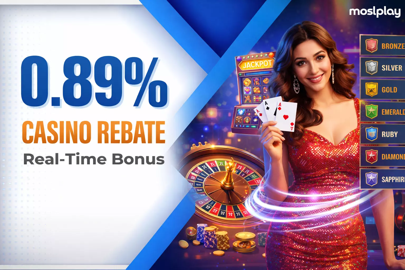 0.89% Real-Time Casino Rebate